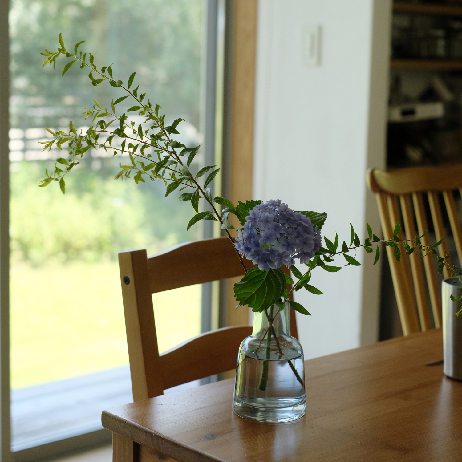 雲の花瓶と果実 ガラス花瓶｜床置き｜花束｜枝物｜ながしかくさん Lサイズ＠鉢の
