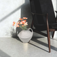 【現品限り品】とって付き 大きなグレーの陶器の花瓶