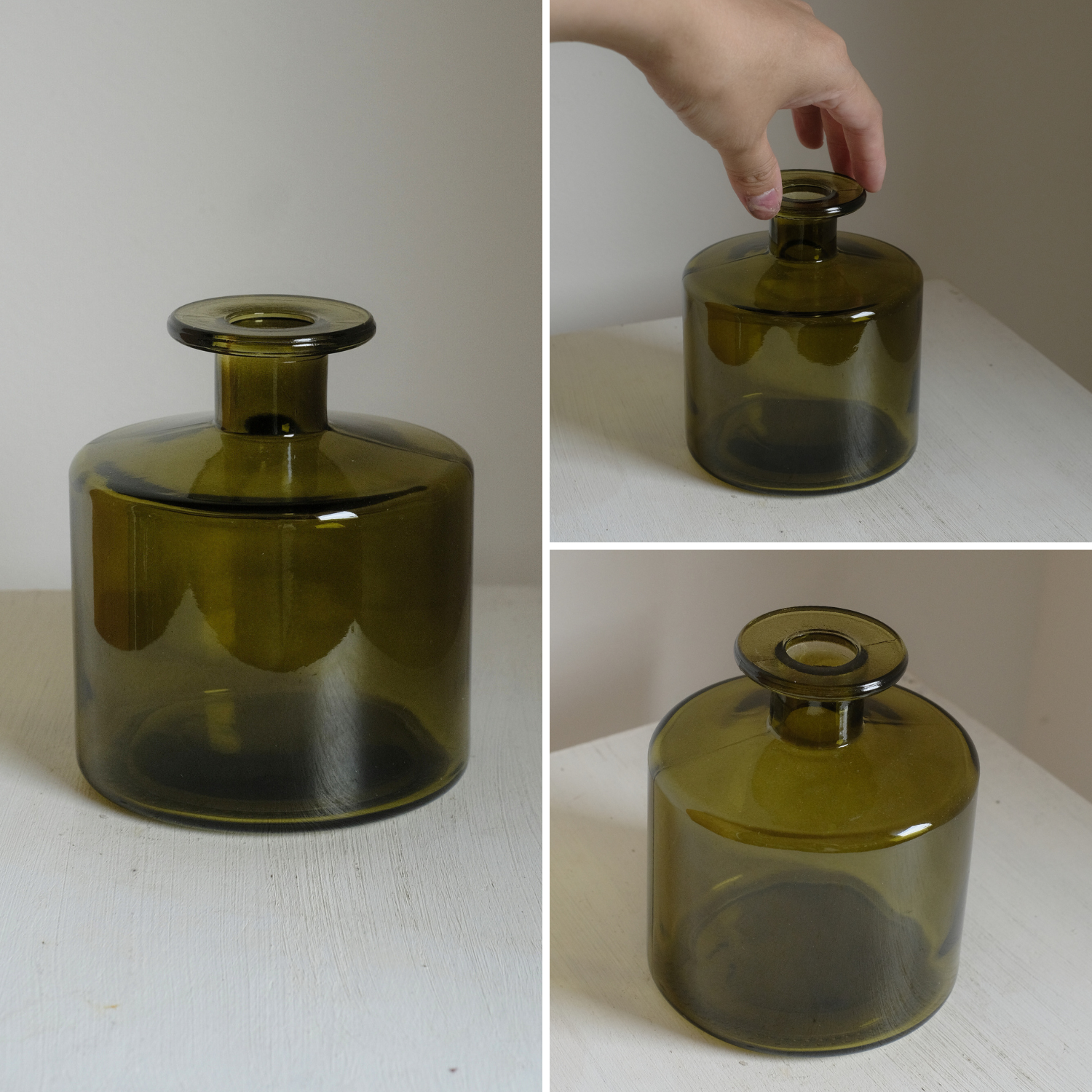 緑色 円筒形花瓶 Amazon.co.jp: ガラス 花瓶 花器 高さ25CM 円柱型 グリーン