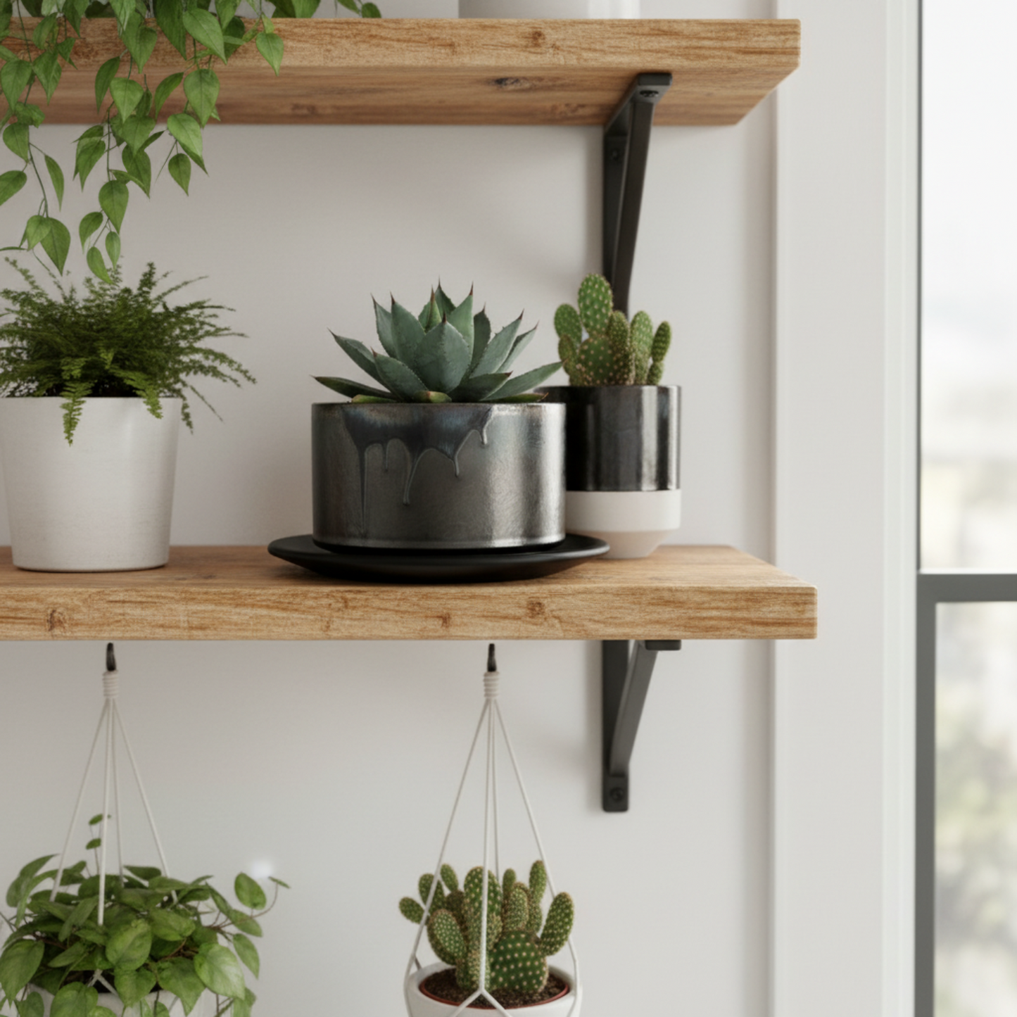 【アウトレット品】盆栽鉢 筒型 銀零 受け皿付き