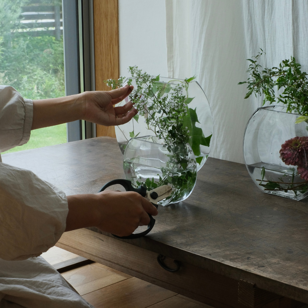 大人の上質 Nilos - ガラス花瓶 6個セット 花瓶 クリアガラス花瓶