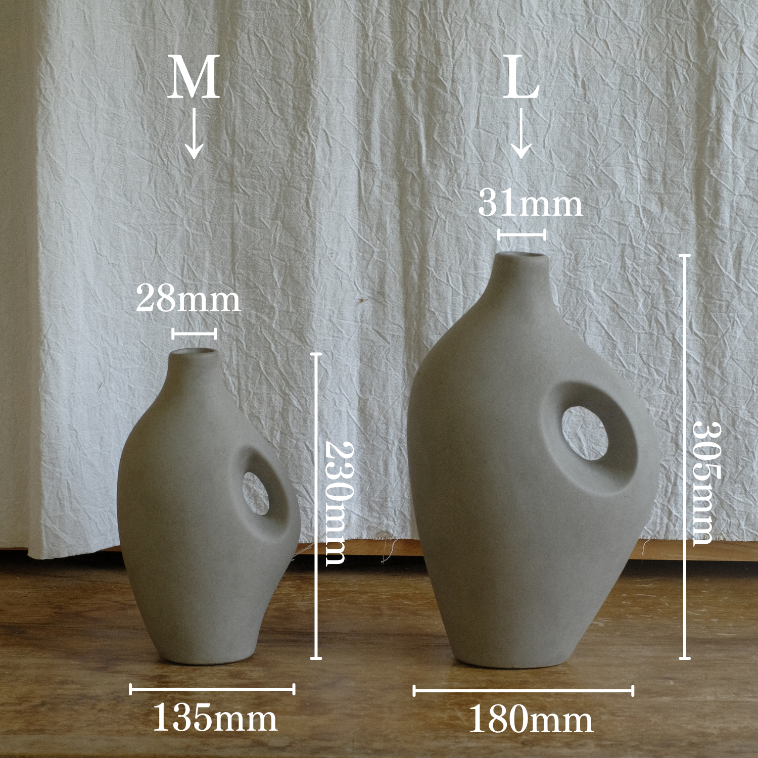 とって型のおしゃれな陶器の花瓶|やよいさん|北欧風、和風 とって型のおしゃれな陶器の花瓶|やよいさん|北欧風、和風